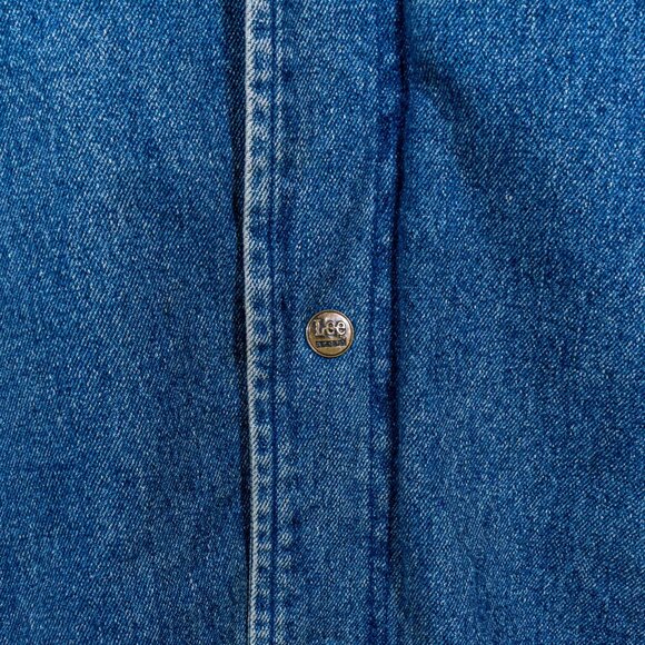 Lee Sport Denim Varsity Bomber Jacket Colorblock XXL VTG 90s Skate Hip Hop Baggy - Picture 4 of 8